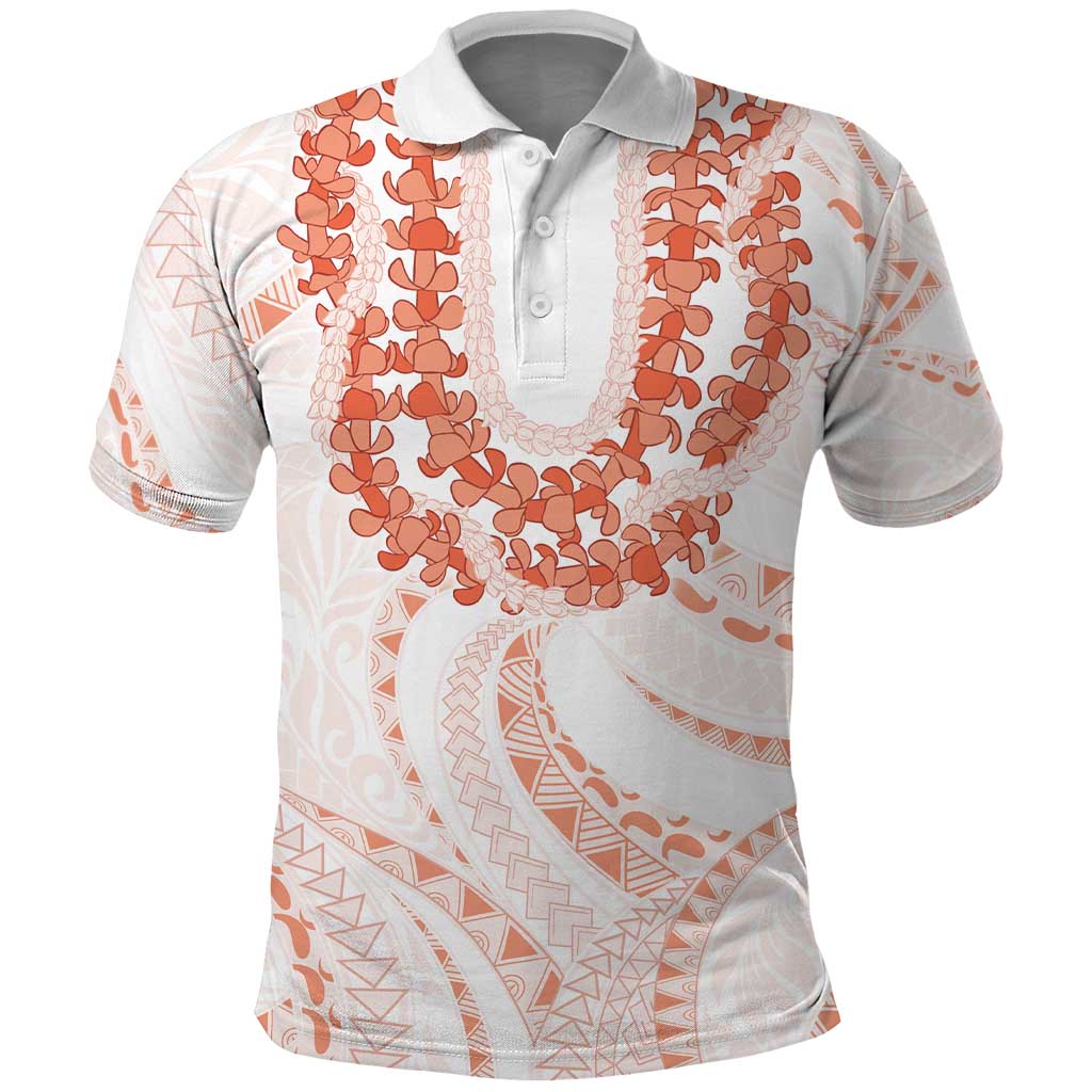Aloha Lei Onaona Polo Shirt Red Hawaiian Tribal Pattern