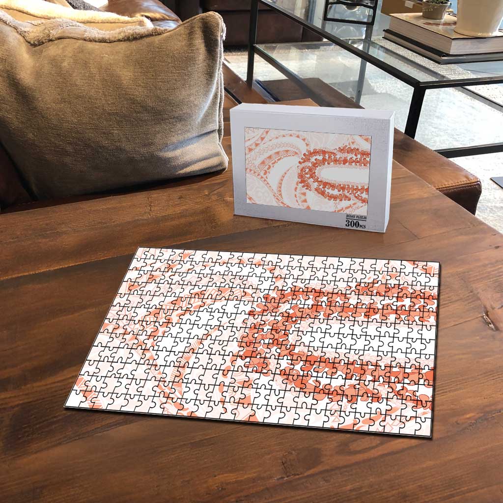 Aloha Lei Onaona Puzzle Red Hawaiian Tribal Pattern - Polynesian Pride