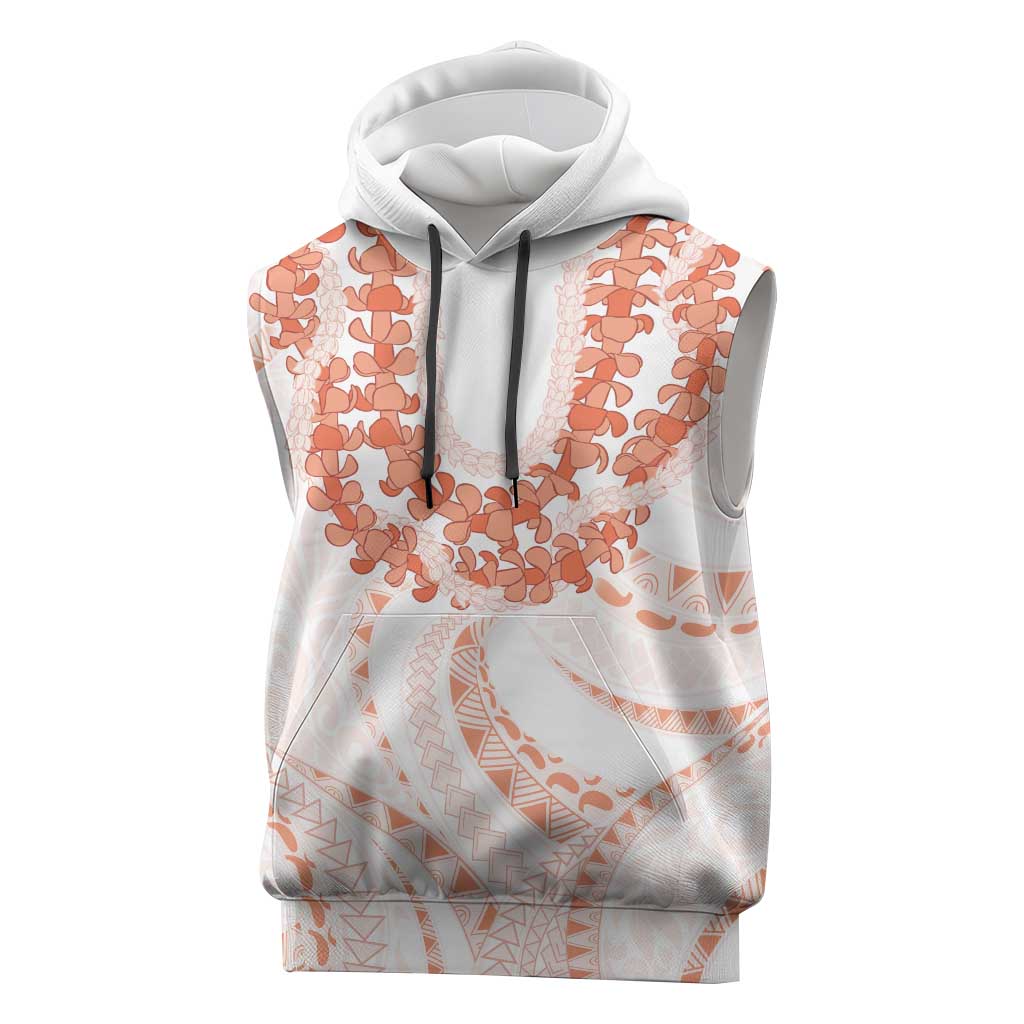 Aloha Lei Onaona Sleeveless Hoodie Red Hawaiian Tribal Pattern - Polynesian Pride