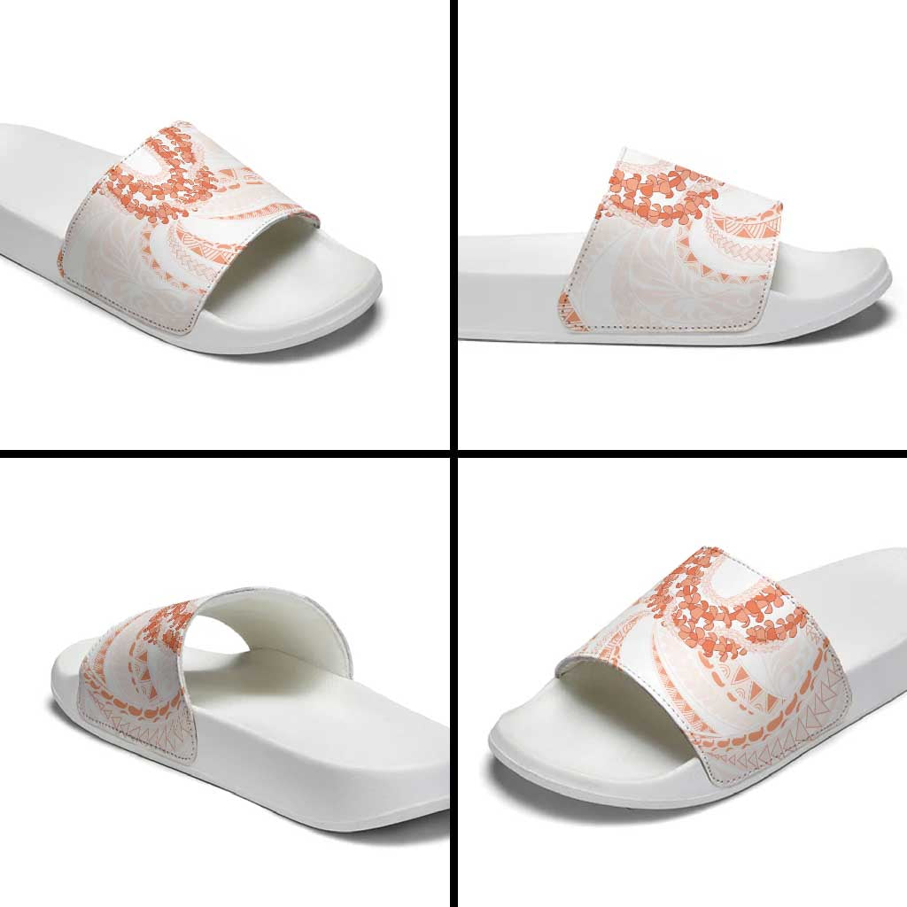 Aloha Lei Onaona Slide Sandals Red Hawaiian Tribal Pattern - Polynesian Pride