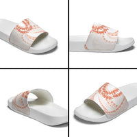 Aloha Lei Onaona Slide Sandals Red Hawaiian Tribal Pattern - Polynesian Pride