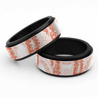 Aloha Lei Onaona Spinner Ring Red Hawaiian Tribal Pattern - Polynesian Pride