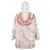 Aloha Lei Onaona Wearable Blanket Hoodie Red Hawaiian Tribal Pattern