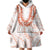 Aloha Lei Onaona Wearable Blanket Hoodie Red Hawaiian Tribal Pattern