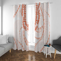 Aloha Lei Onaona Window Curtain Red Hawaiian Tribal Pattern
