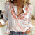 Aloha Lei Onaona Women Casual Shirt Red Hawaiian Tribal Pattern