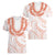 Aloha Lei Onaona Women V-Neck T-Shirt Red Hawaiian Tribal Pattern