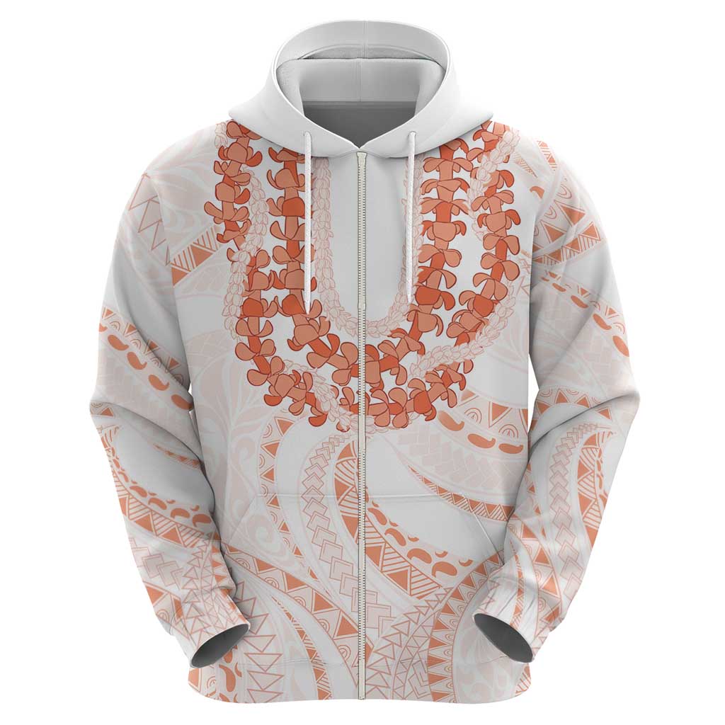 Aloha Lei Onaona Zip Hoodie Red Hawaiian Tribal Pattern