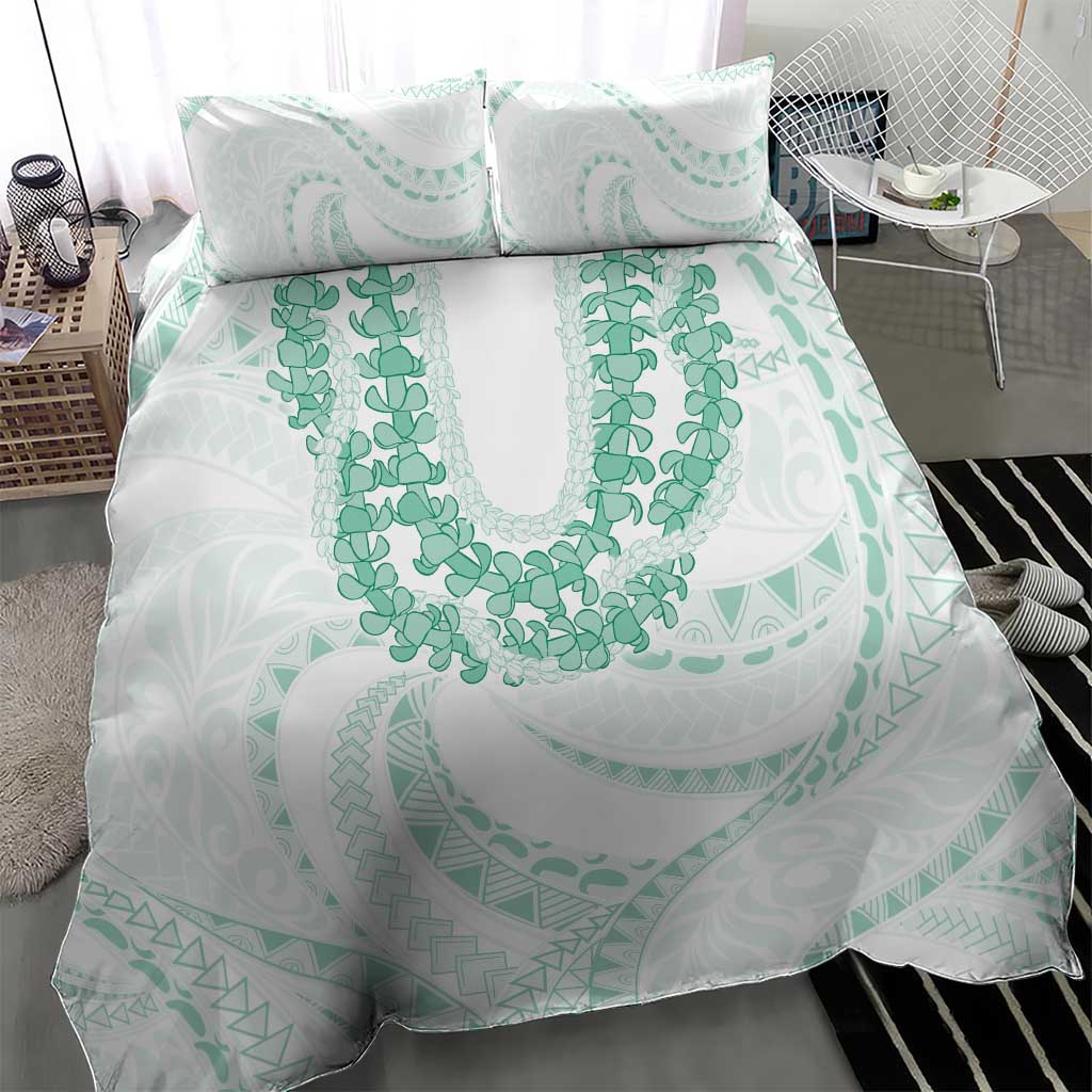 Aloha Lei Onaona Bedding Set Sage Green Hawaiian Tribal Pattern