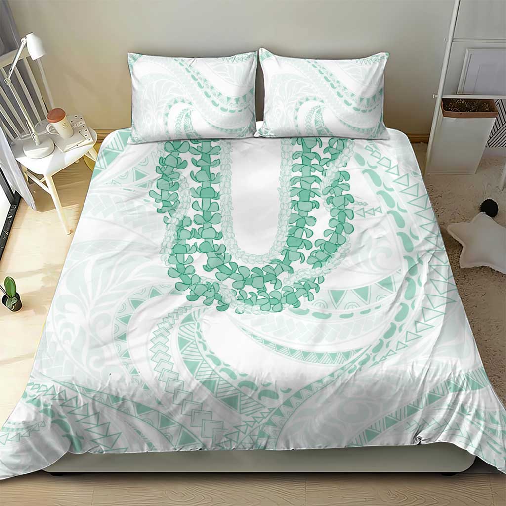 Aloha Lei Onaona Bedding Set Sage Green Hawaiian Tribal Pattern