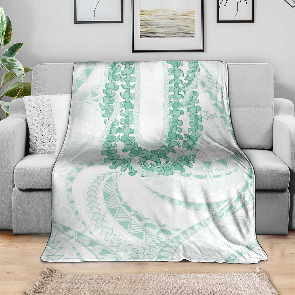 Aloha Lei Onaona Blanket Sage Green Hawaiian Tribal Pattern
