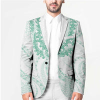 Aloha Lei Onaona Blazer Sage Green Hawaiian Tribal Pattern - Polynesian Pride