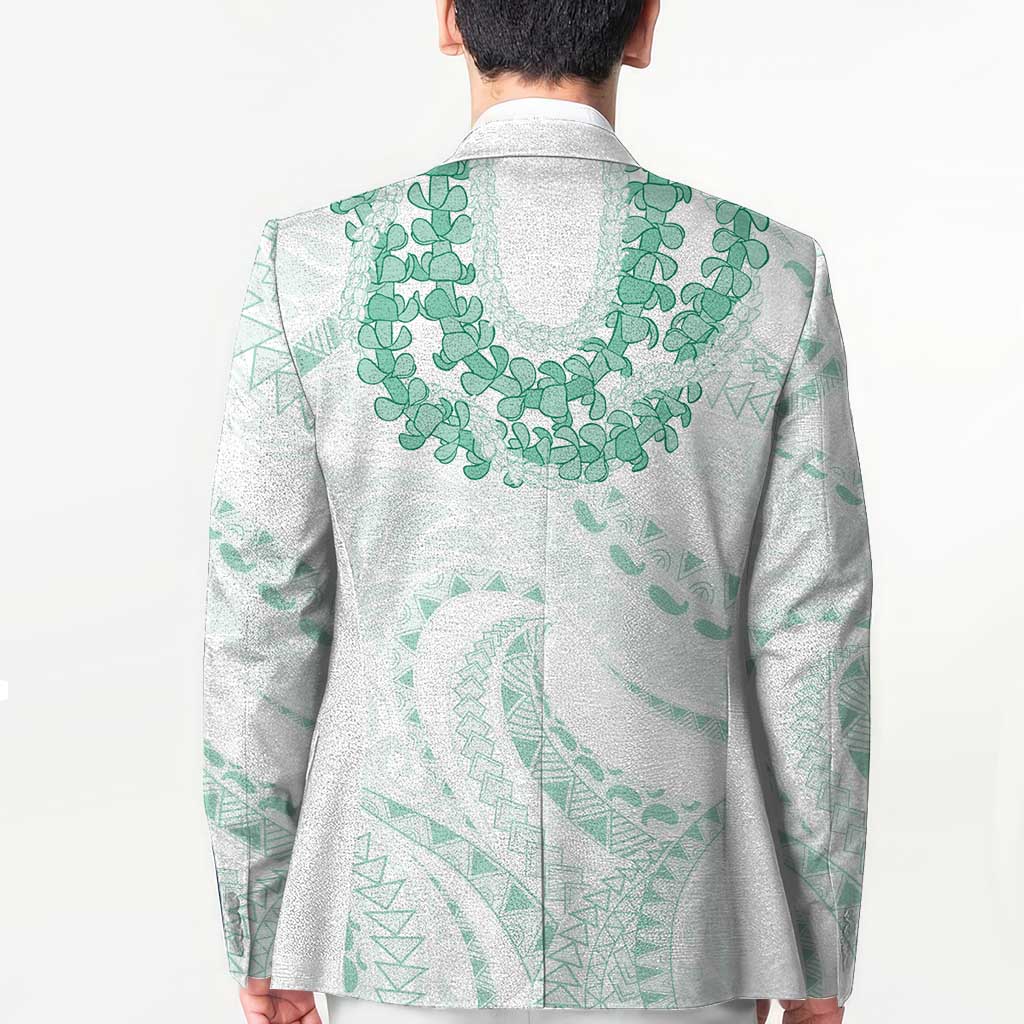 Aloha Lei Onaona Blazer Sage Green Hawaiian Tribal Pattern - Polynesian Pride