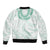 Aloha Lei Onaona Bomber Jacket Sage Green Hawaiian Tribal Pattern