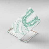 Aloha Lei Onaona Canvas Wall Art Sage Green Hawaiian Tribal Pattern