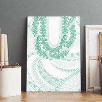 Aloha Lei Onaona Canvas Wall Art Sage Green Hawaiian Tribal Pattern