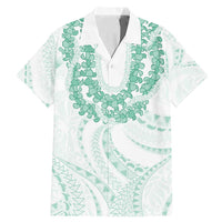Aloha Lei Onaona Family Matching Mermaid Dress and Hawaiian Shirt Sage Green Hawaiian Tribal Pattern