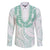 Aloha Lei Onaona Family Matching Mermaid Dress and Hawaiian Shirt Sage Green Hawaiian Tribal Pattern