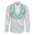 Aloha Lei Onaona Family Matching Puletasi and Hawaiian Shirt Sage Green Hawaiian Tribal Pattern