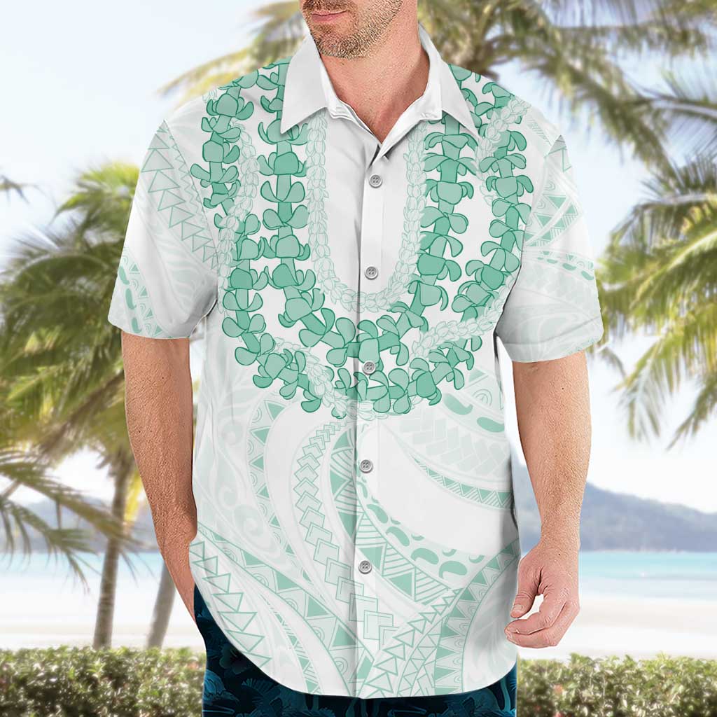 Aloha Lei Onaona Hawaiian Shirt Sage Green Hawaiian Tribal Pattern