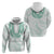 Aloha Lei Onaona Hoodie Sage Green Hawaiian Tribal Pattern