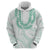 Aloha Lei Onaona Hoodie Sage Green Hawaiian Tribal Pattern