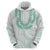 Aloha Lei Onaona Hoodie Sage Green Hawaiian Tribal Pattern