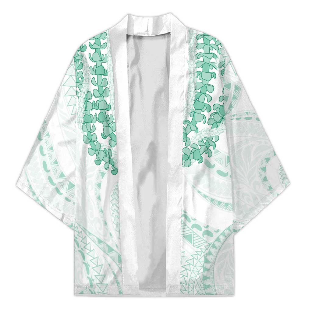 Aloha Lei Onaona Kimono Sage Green Hawaiian Tribal Pattern - Polynesian Pride