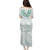 Aloha Lei Onaona Puletasi Sage Green Hawaiian Tribal Pattern