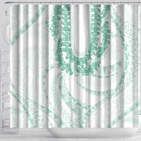 Aloha Lei Onaona Shower Curtain Sage Green Hawaiian Tribal Pattern