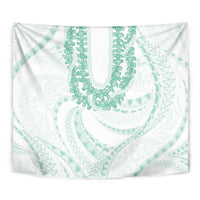 Aloha Lei Onaona Tapestry Sage Green Hawaiian Tribal Pattern