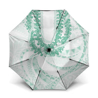 Aloha Lei Onaona Umbrella Sage Green Hawaiian Tribal Pattern - Polynesian Pride