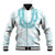 Aloha Lei Onaona Baseball Jacket Teal Hawaiian Tribal Pattern