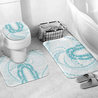 Aloha Lei Onaona Bathroom Set Teal Hawaiian Tribal Pattern - Polynesian Pride