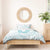 Aloha Lei Onaona Bedding Set Teal Hawaiian Tribal Pattern