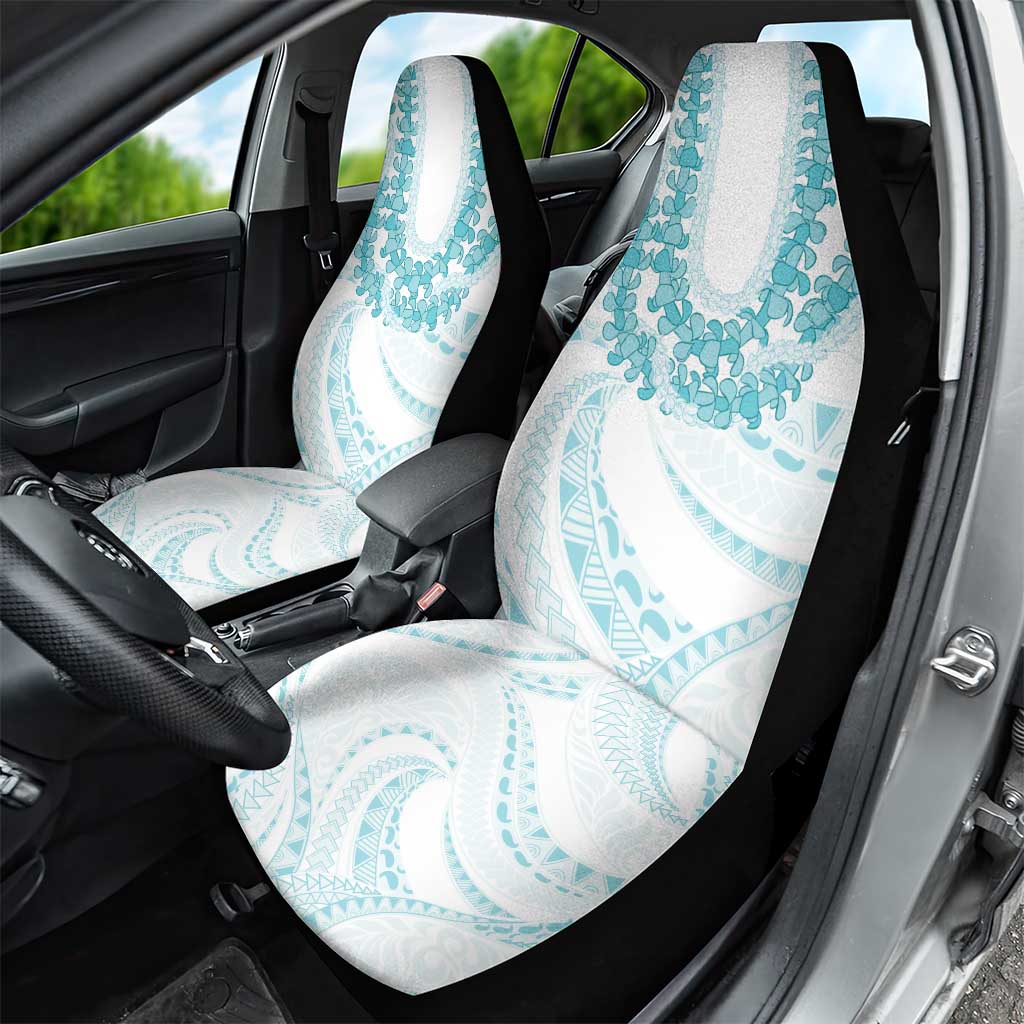 Aloha Lei Onaona Car Seat Cover Teal Hawaiian Tribal Pattern