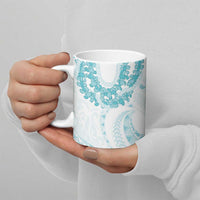 Aloha Lei Onaona Ceramic Mug Teal Hawaiian Tribal Pattern - Polynesian Pride