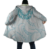 Aloha Lei Onaona Cloak Teal Hawaiian Tribal Pattern - Polynesian Pride