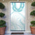 Aloha Lei Onaona Door Cover Teal Hawaiian Tribal Pattern - Polynesian Pride