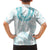Aloha Lei Onaona Family Matching Long Sleeve Bodycon Dress and Hawaiian Shirt Teal Hawaiian Tribal Pattern
