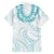 Aloha Lei Onaona Family Matching Long Sleeve Bodycon Dress and Hawaiian Shirt Teal Hawaiian Tribal Pattern