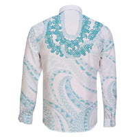 Aloha Lei Onaona Family Matching Mermaid Dress and Hawaiian Shirt Teal Hawaiian Tribal Pattern