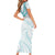 Aloha Lei Onaona Family Matching Short Sleeve Bodycon Dress and Hawaiian Shirt Teal Hawaiian Tribal Pattern