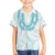 Aloha Lei Onaona Family Matching Short Sleeve Bodycon Dress and Hawaiian Shirt Teal Hawaiian Tribal Pattern