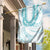 Aloha Lei Onaona Garden Flag Teal Hawaiian Tribal Pattern