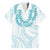 Aloha Lei Onaona Hawaiian Shirt Teal Hawaiian Tribal Pattern