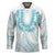 Aloha Lei Onaona Hockey Jersey Teal Hawaiian Tribal Pattern - Polynesian Pride