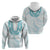 Aloha Lei Onaona Hoodie Teal Hawaiian Tribal Pattern