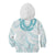 Aloha Lei Onaona Kid Hoodie Teal Hawaiian Tribal Pattern