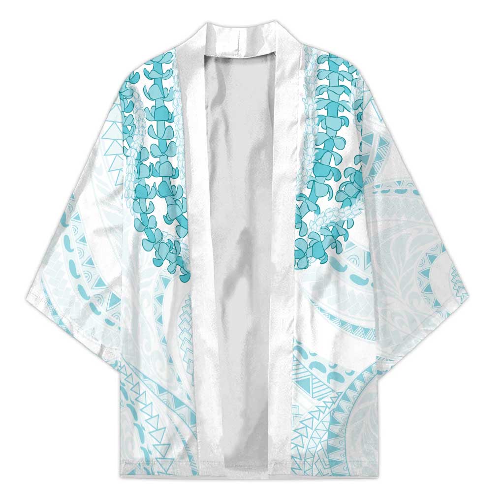 Aloha Lei Onaona Kimono Teal Hawaiian Tribal Pattern - Polynesian Pride